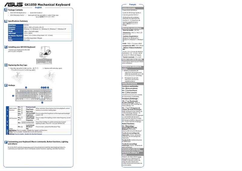 Image de la première page du manuel de l'appareil GK1050
