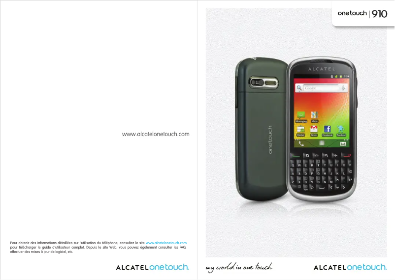 Page n°1 - Manuel utilisateur Alcatel One Touch 910