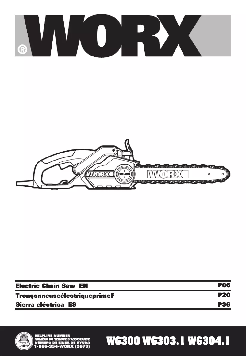 Page 1 de la notice Manuel utilisateur Worx WG304.1