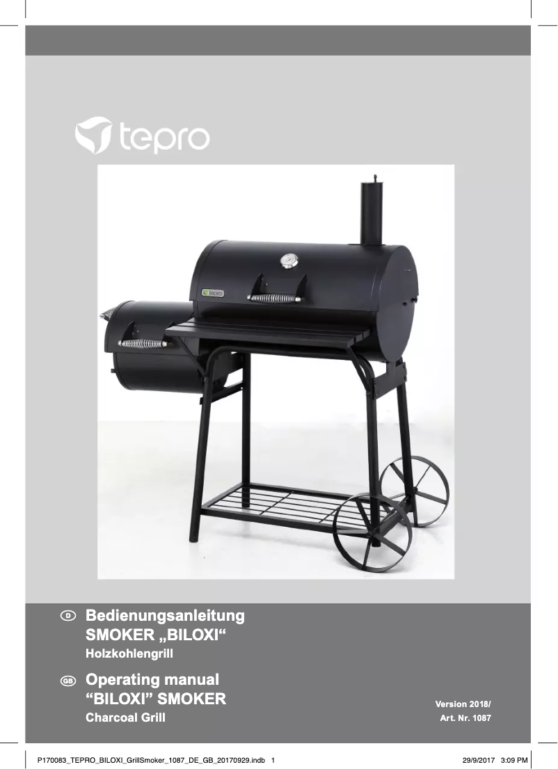 Page n°1 - Manuel utilisateur tepro Biloxi 1087