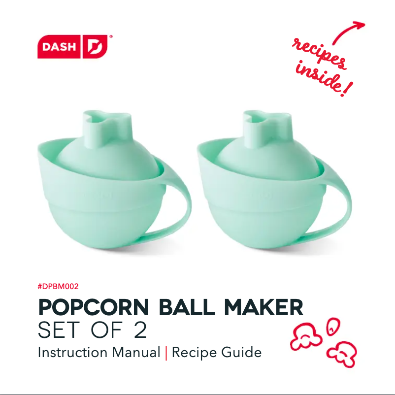 Image de la première page du manuel de l'appareil Popcorn Ball Maker DPBM002GBAQ24