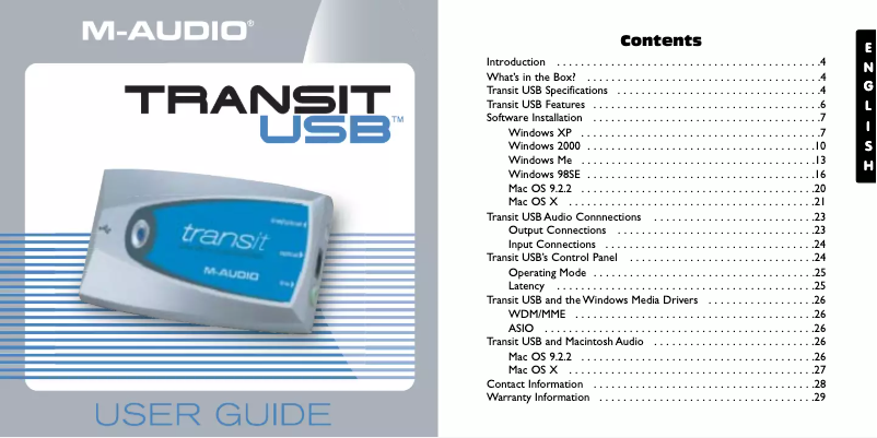 Page n°1 - Manuel utilisateur Pinnacle Transit
