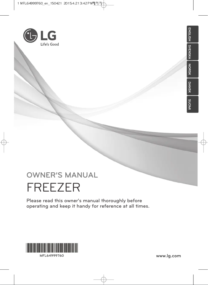 Page 1 de la notice Manuel utilisateur LG GF5237SWHZ