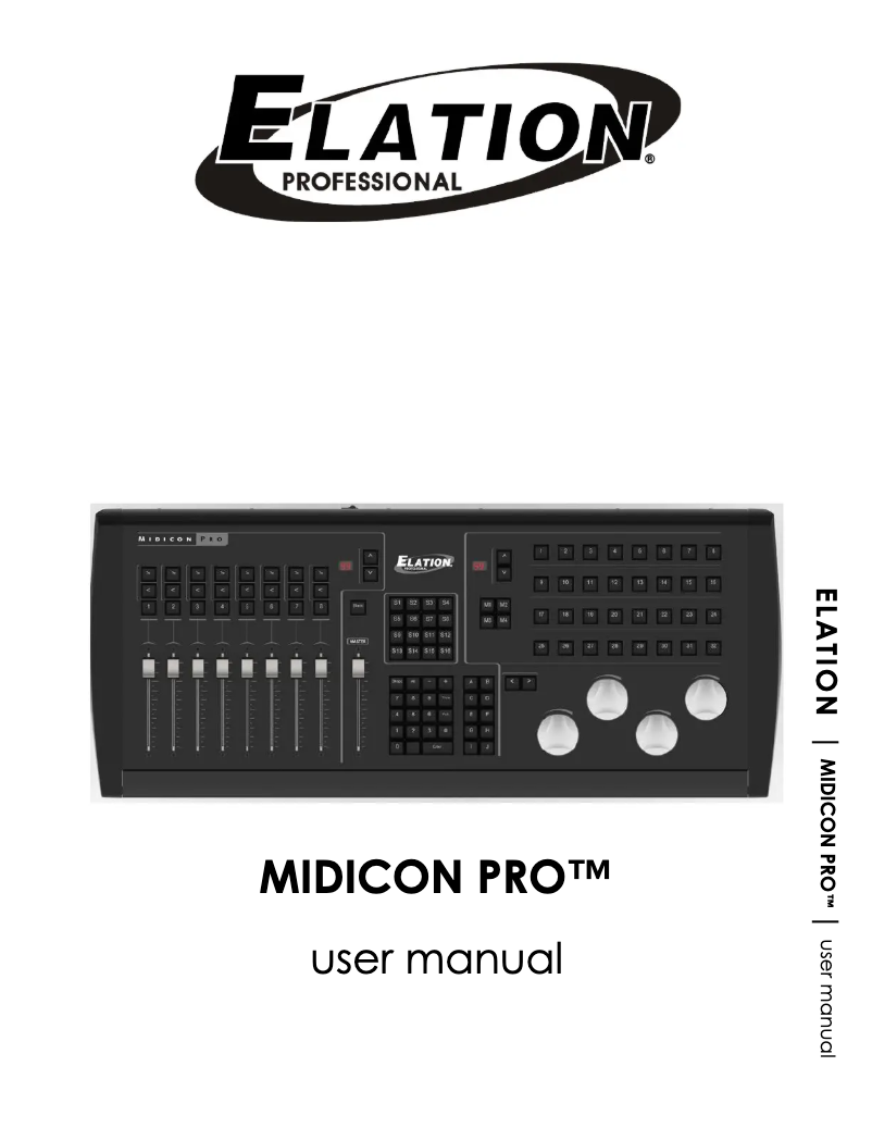 Image de la première page du manuel de l'appareil Midicon PRO