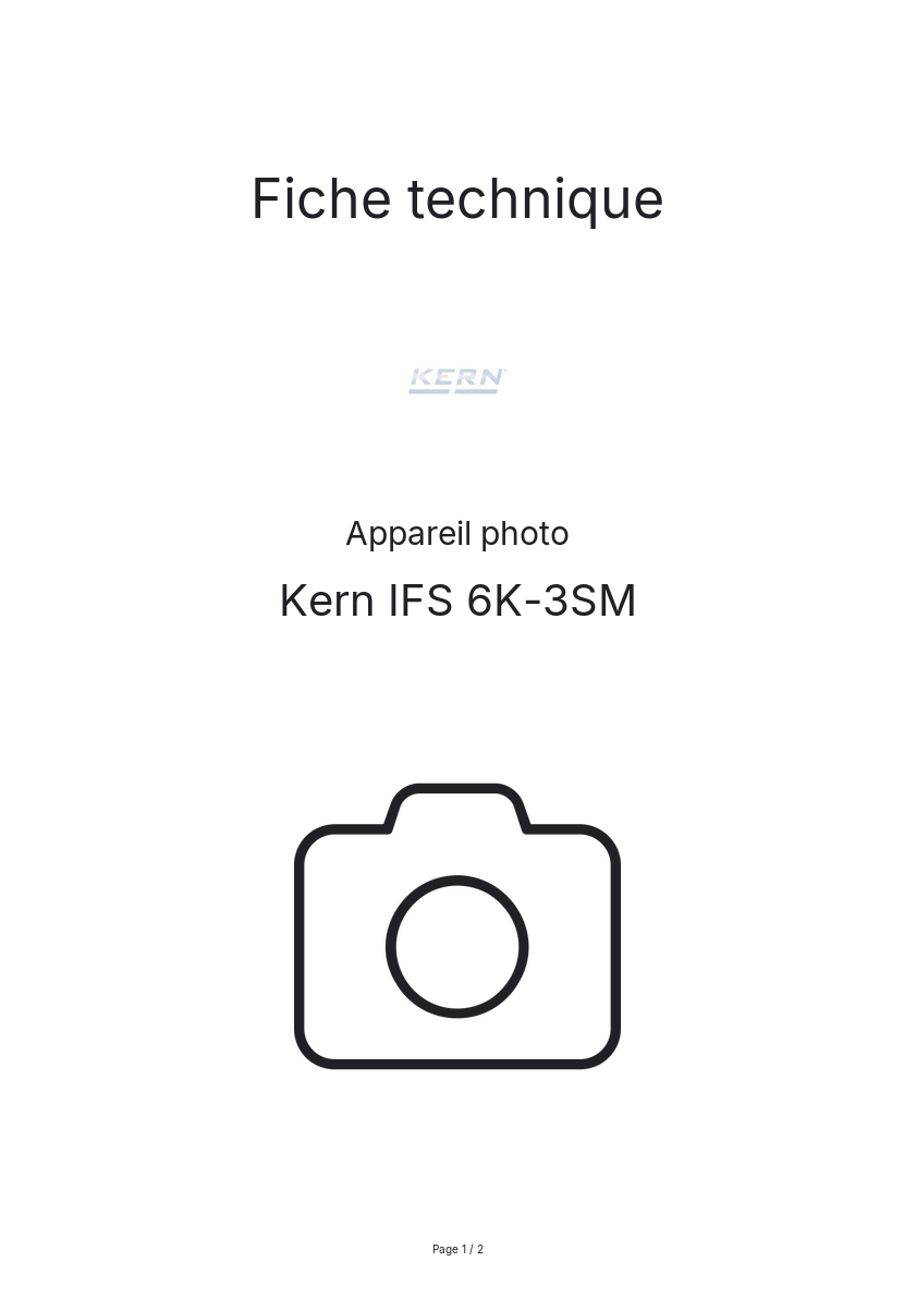 Image de la première page du manuel de l'appareil IFS 6K-3SM