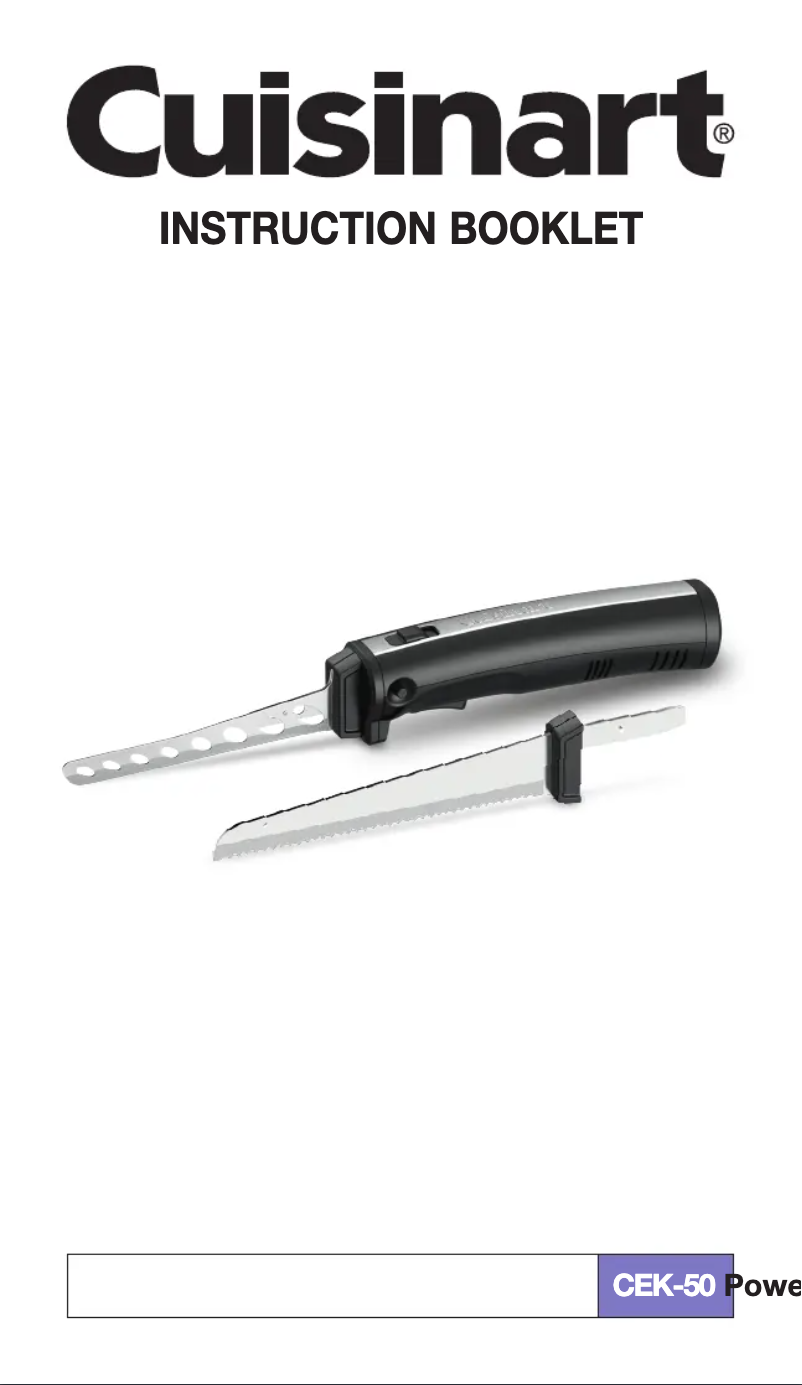 Page n°1 - Manuel utilisateur Cuisinart CEK-50