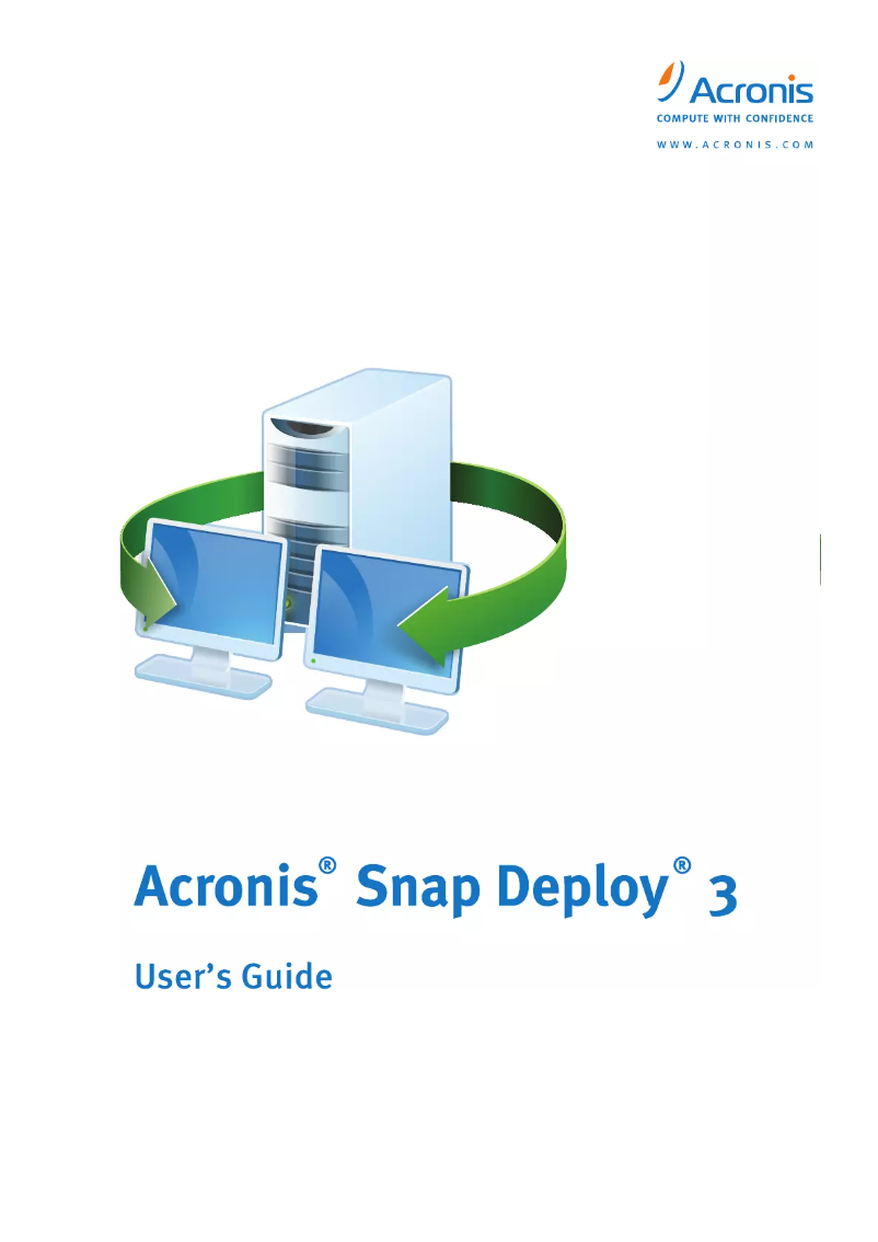Page 1 de la notice Manuel utilisateur Acronis Snap Deploy 3 for PCs