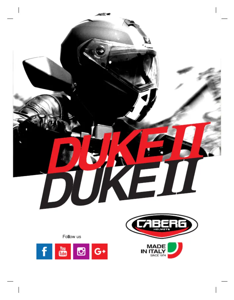 Page n°1 - Manuel utilisateur Caberg Duke II