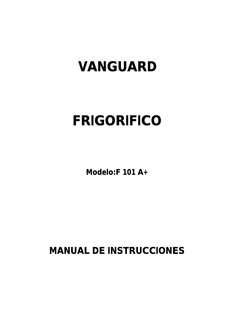 Image de la première page du manuel de l'appareil F-101