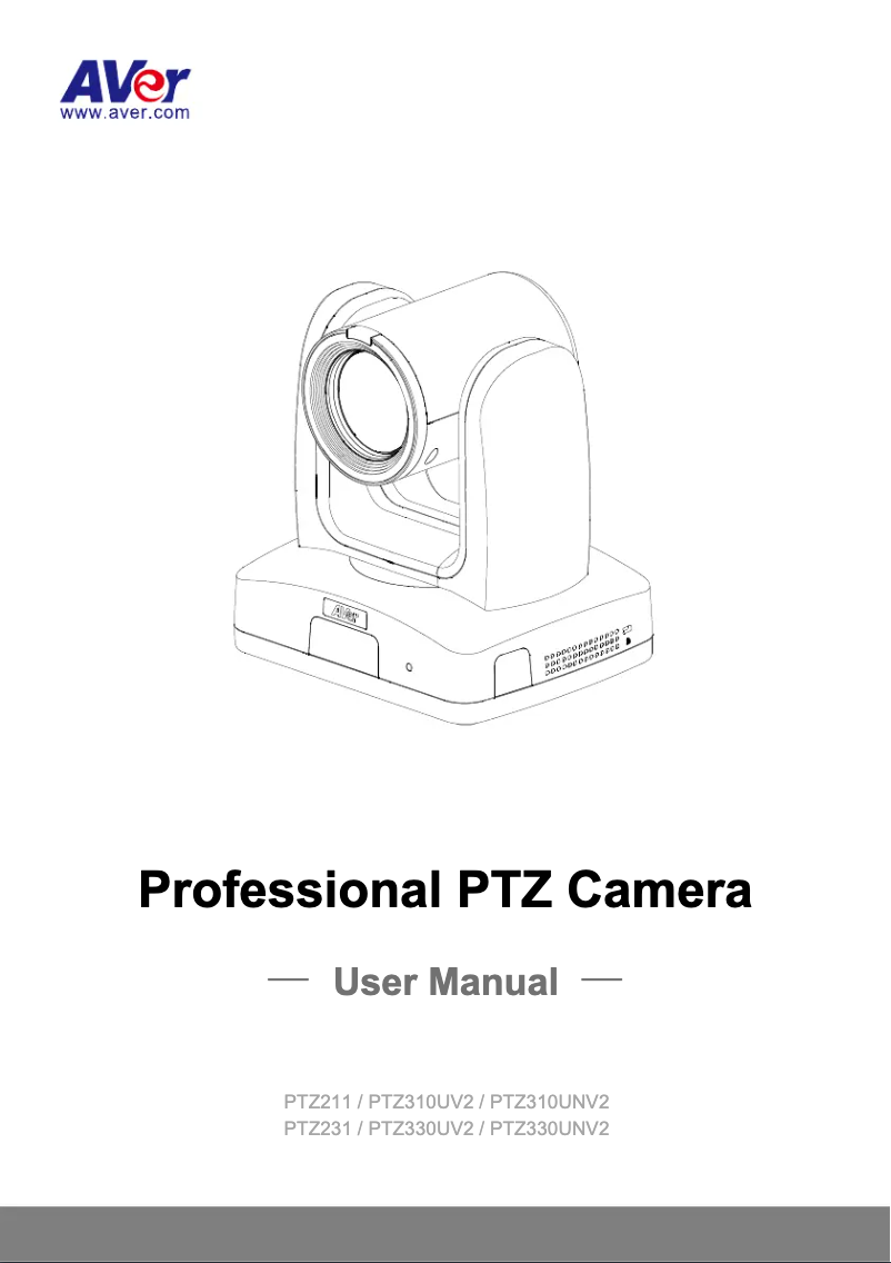 Page 1 de la notice Manuel utilisateur AVer PTZ211