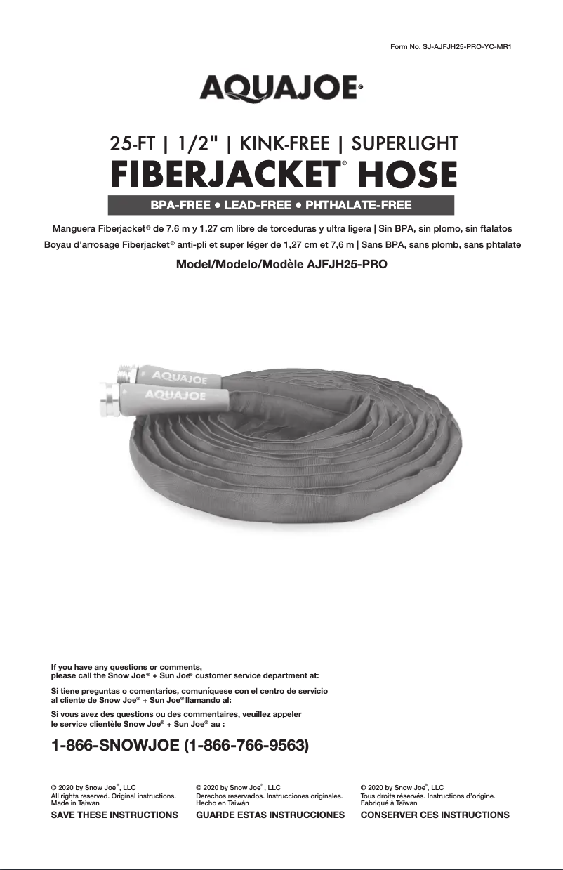 Imagen de la primera página del manual del dispositivo AJFJH25-PRO