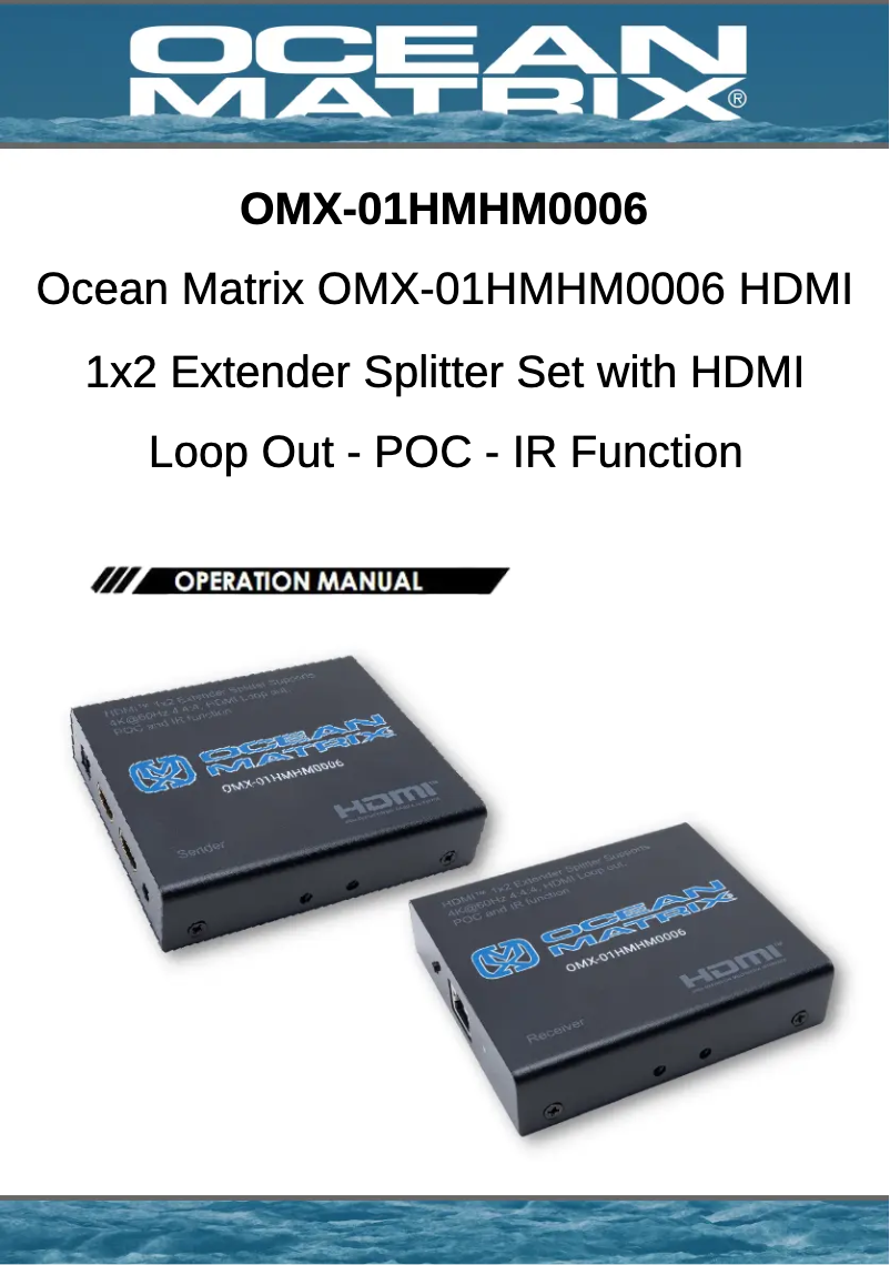 Página 1 del manual Manual de usuario Ocean Matrix OMX-01HMHM0006