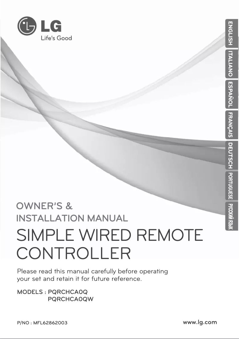 Page n°1 - Manuel utilisateur LG PQRCHCA0QW