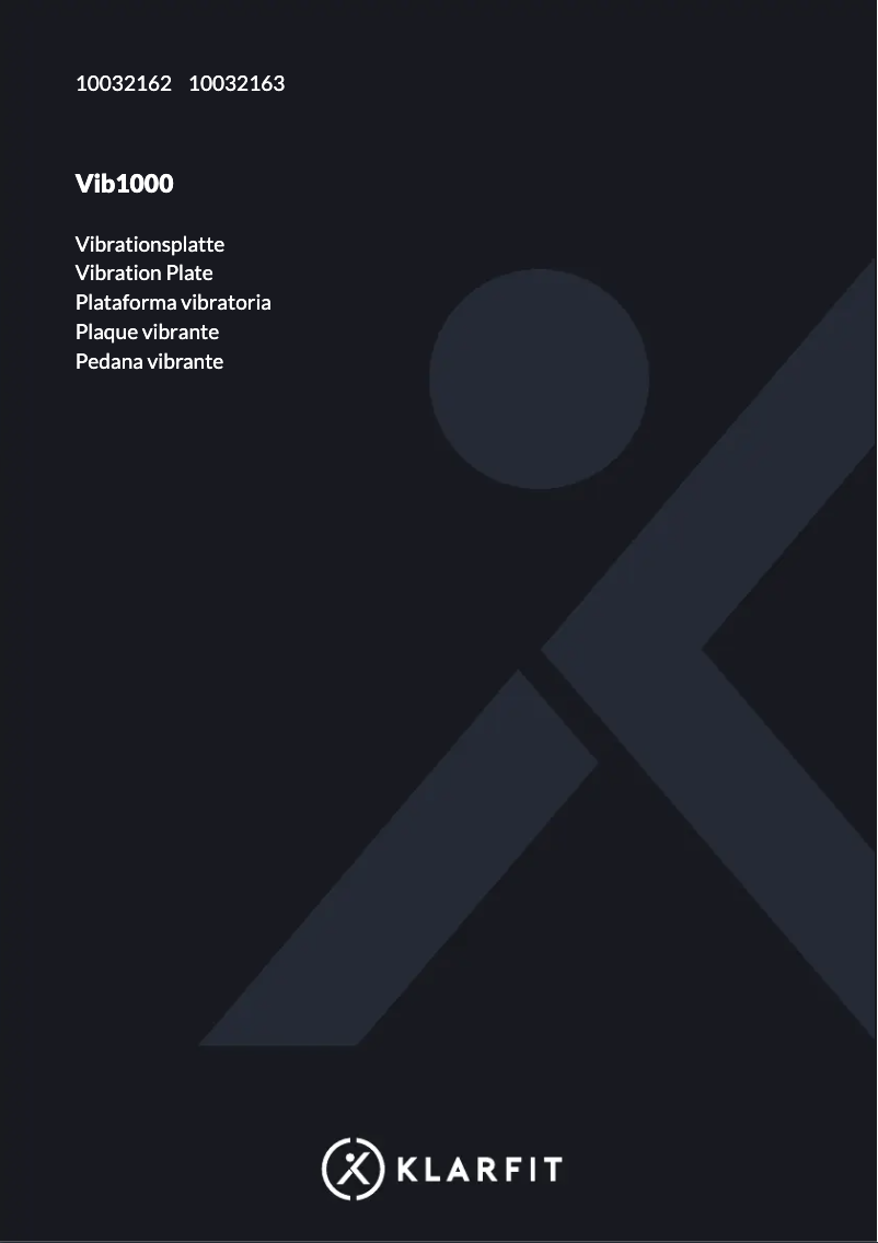 Page 1 of the manual User Manual Klarfit VIB 1000