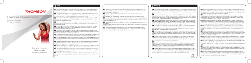Imagen de la primera página del manual del dispositivo Thomson