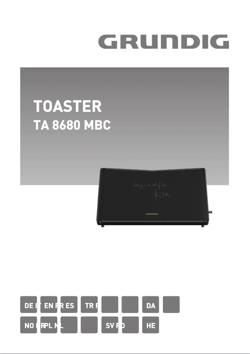 Image de la première page du manuel de l'appareil TA 8680 MBC