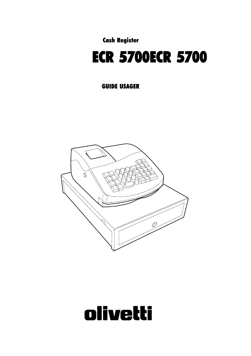 Page 1 de la notice Manuel utilisateur Olivetti ECR 5700