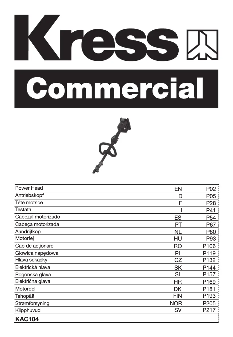 Image de la première page du manuel de l'appareil KAC104