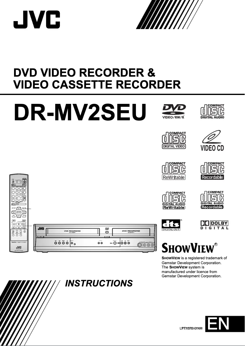 Page n°1 - Manuel utilisateur JVC DR-MV2