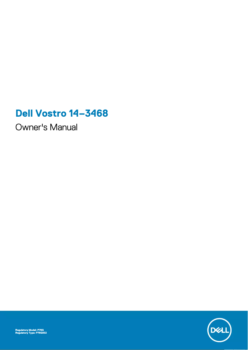 Page n°1 - Manuel utilisateur Dell Vostro 14-3468