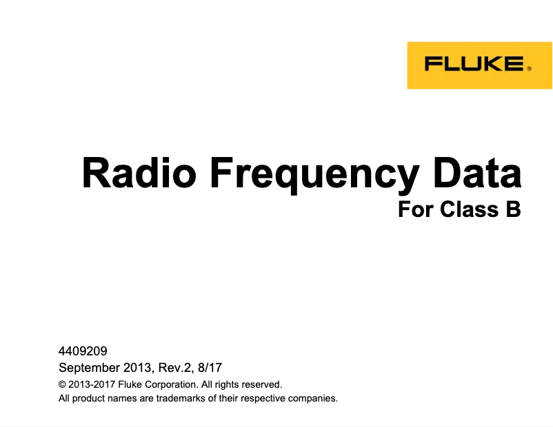 Página 1 del manual Instrucciones / montaje Fluke v3003 FC