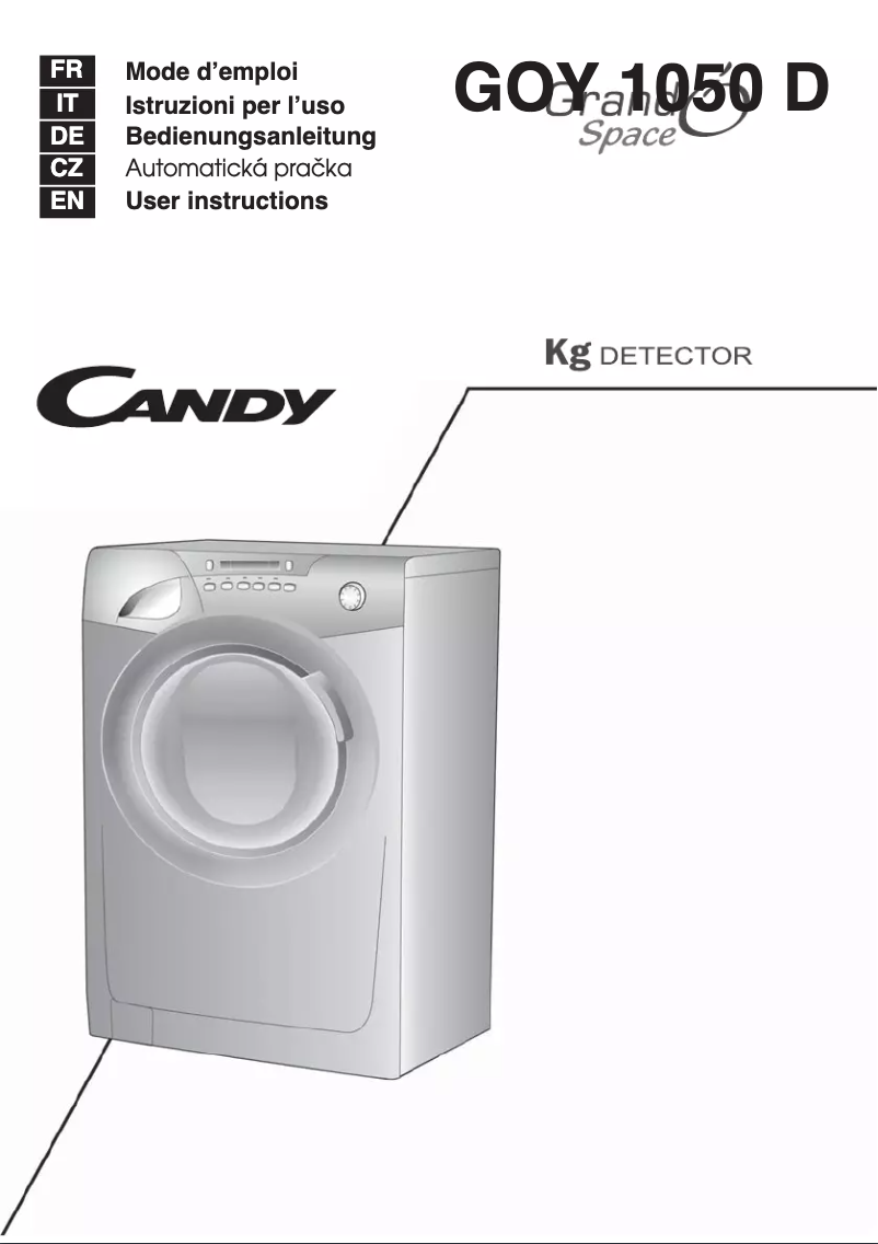 Page 1 de la notice Manuel utilisateur Candy GS 1493D3/1-S