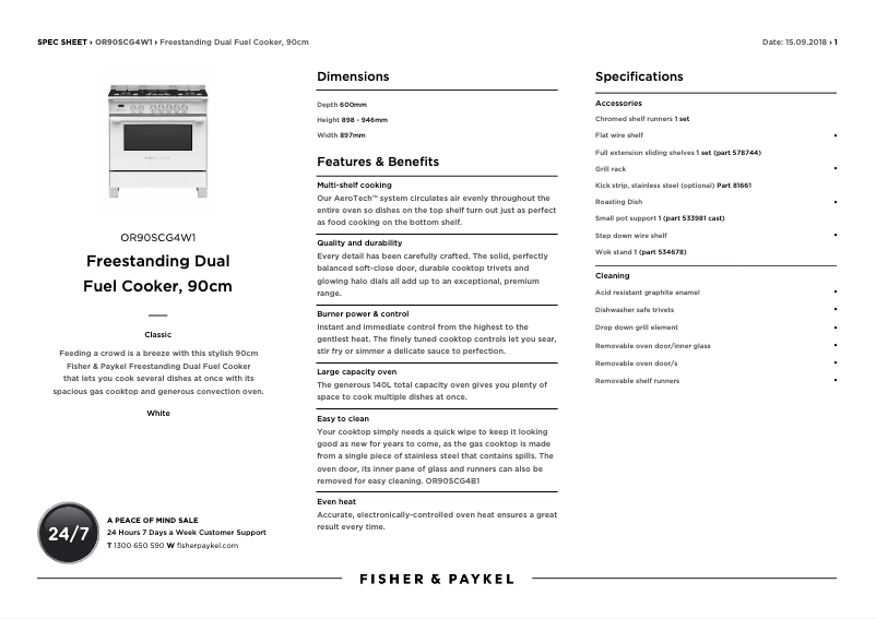Image de la première page du manuel de l'appareil OR90SCG4B1