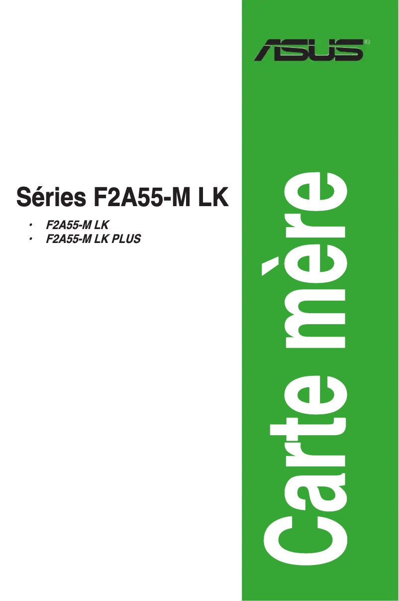 Page 1 de la notice Manuel utilisateur Asus F2A55-M LK PLUS