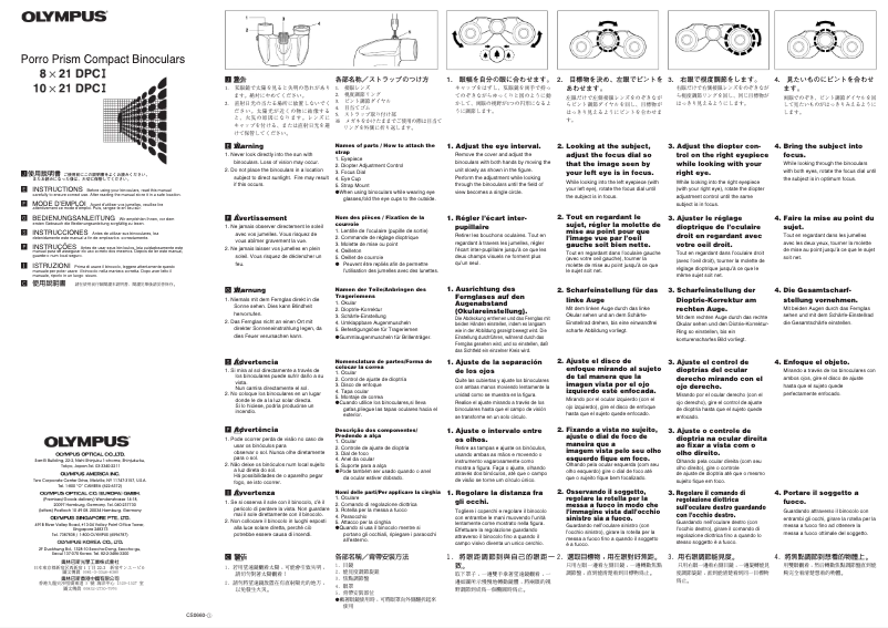 Página 1 del manual Manual de usuario Olympus Roamer 8x21 DPC I