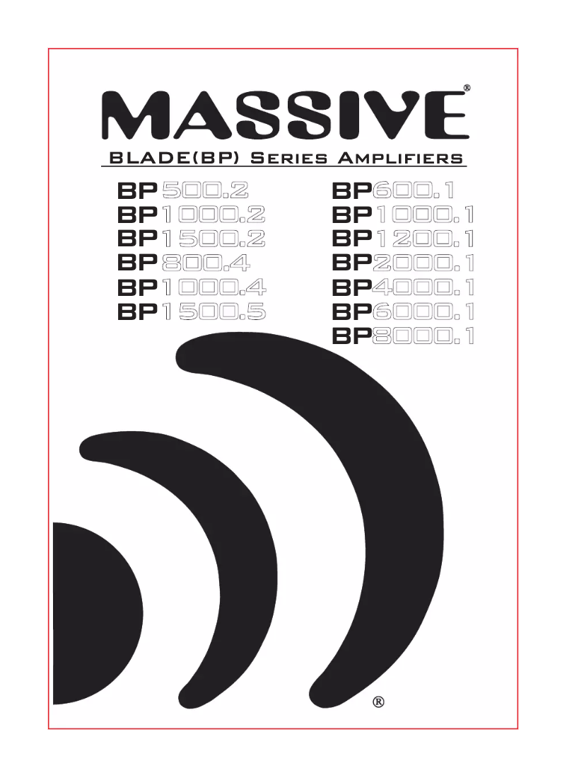 Image de la première page du manuel de l'appareil Blade BP1500.5 V2