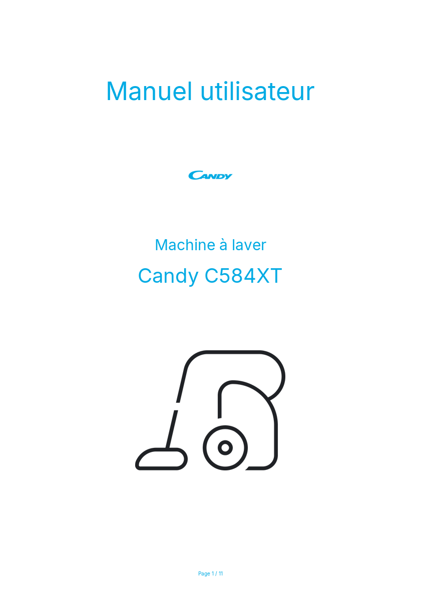 Image de la première page du manuel de l'appareil C584XT