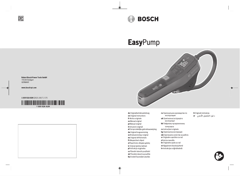 Imagen de la primera página del manual del dispositivo EasyPump