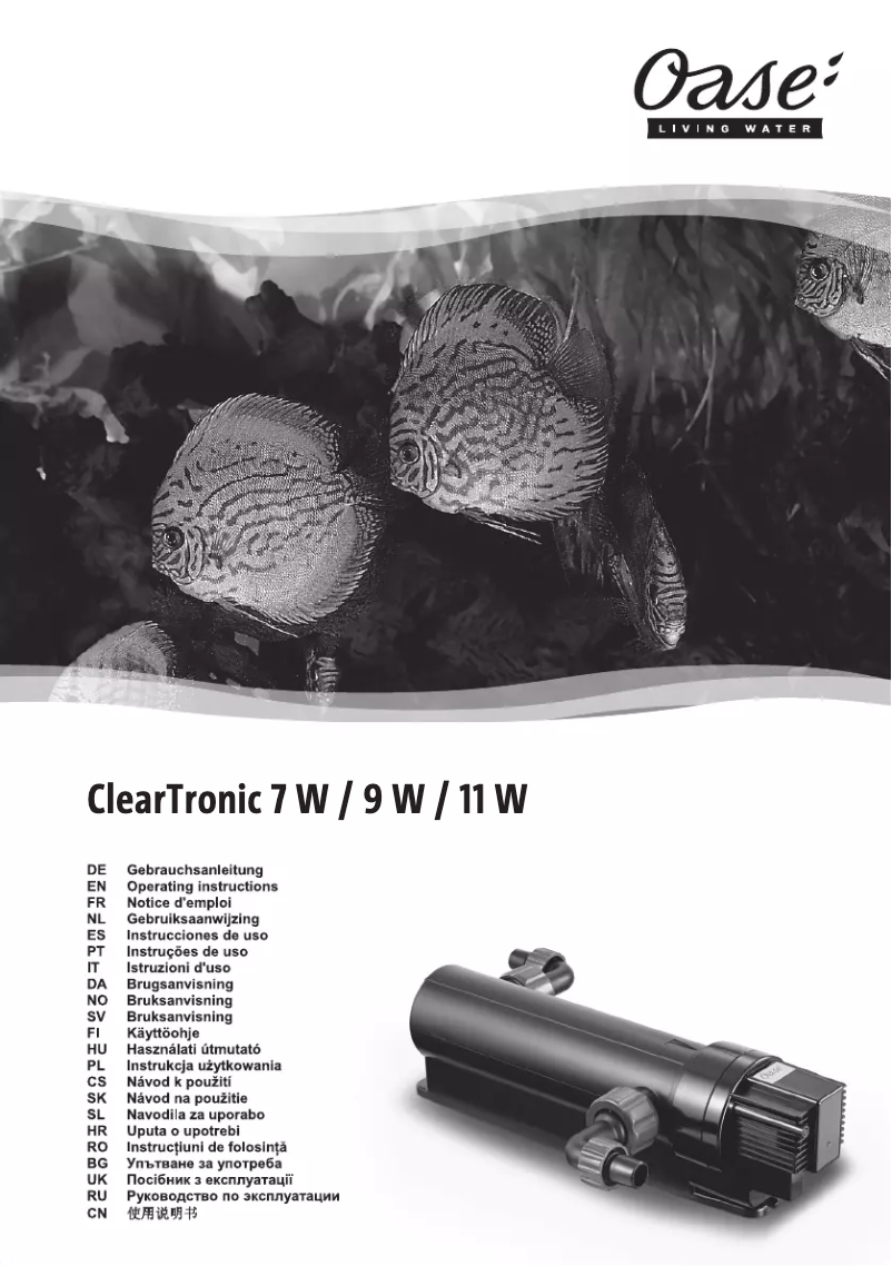 First page image of the manual for ClearTronic 7 W