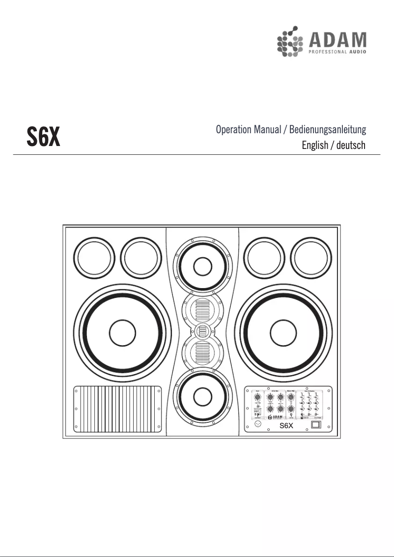 Page n°1 - Manuel utilisateur Adam S6X