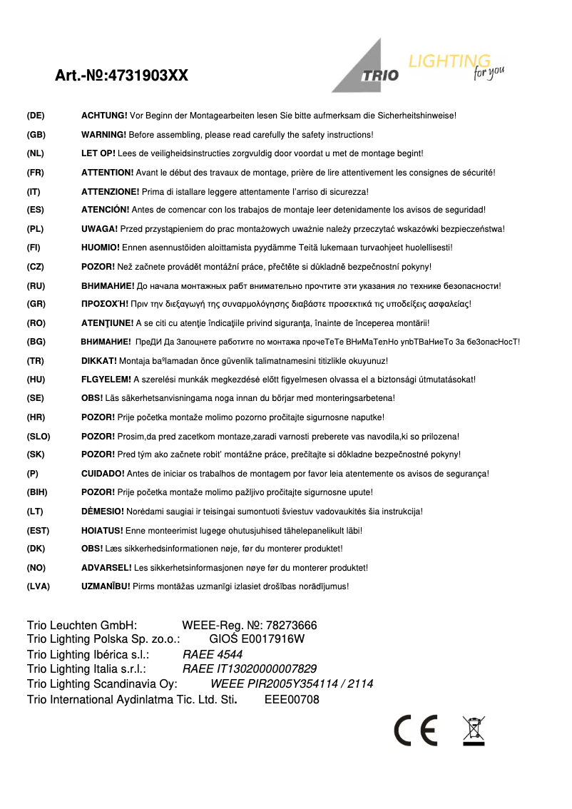 Image de la première page du manuel de l'appareil Narcos 473190331