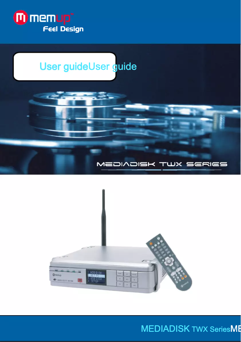 Image de la première page du manuel de l'appareil MediaDisk TWX