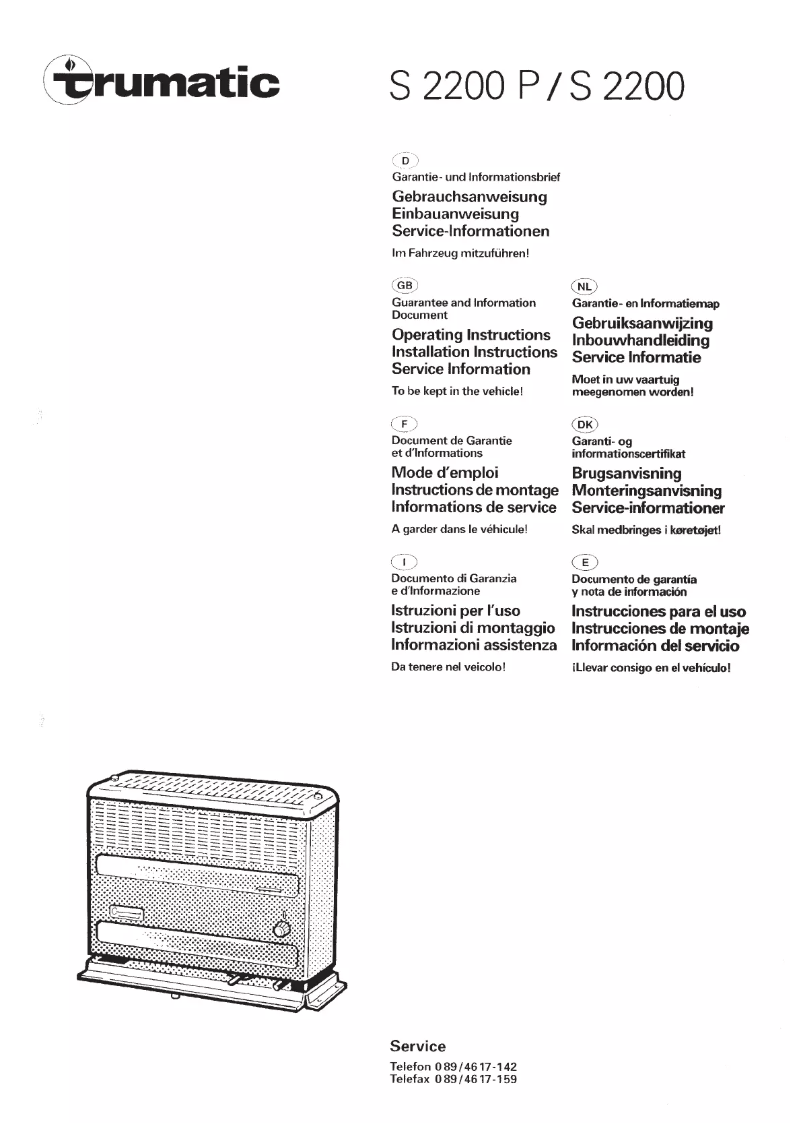 Image de la première page du manuel de l'appareil S 2200 P