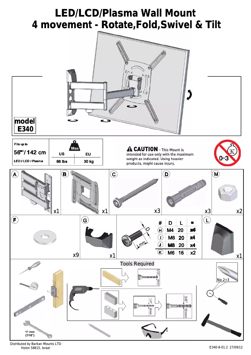 Page n°1 - Manuel utilisateur Barkan E340