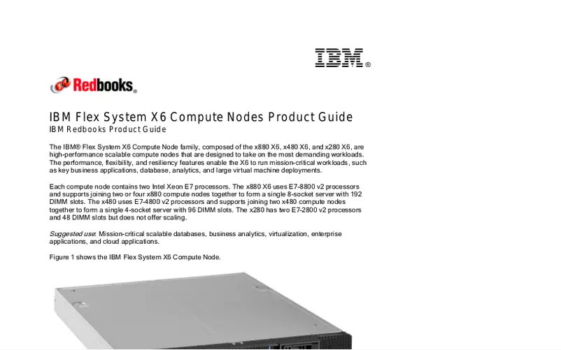 Image de la première page du manuel de l'appareil Flex System x880 X6