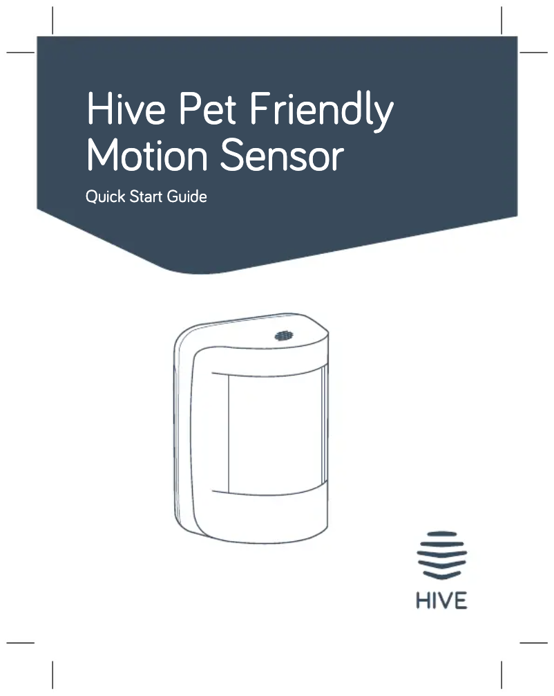 Page n°1 - Guide de démarrage rapide Hive Pet Friendly Motion Sensor