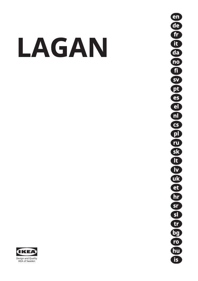 Page 1 de la notice Manuel utilisateur Ikea LAGAN 205.681.62
