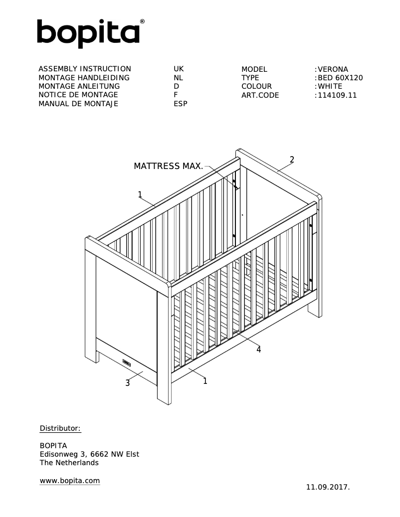 Image de la première page du manuel de l'appareil Verona