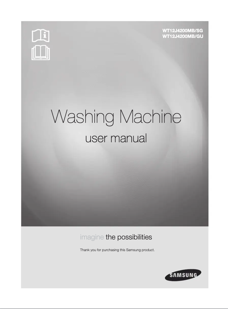 Page 1 de la notice Manuel utilisateur Samsung WT12J4200MB