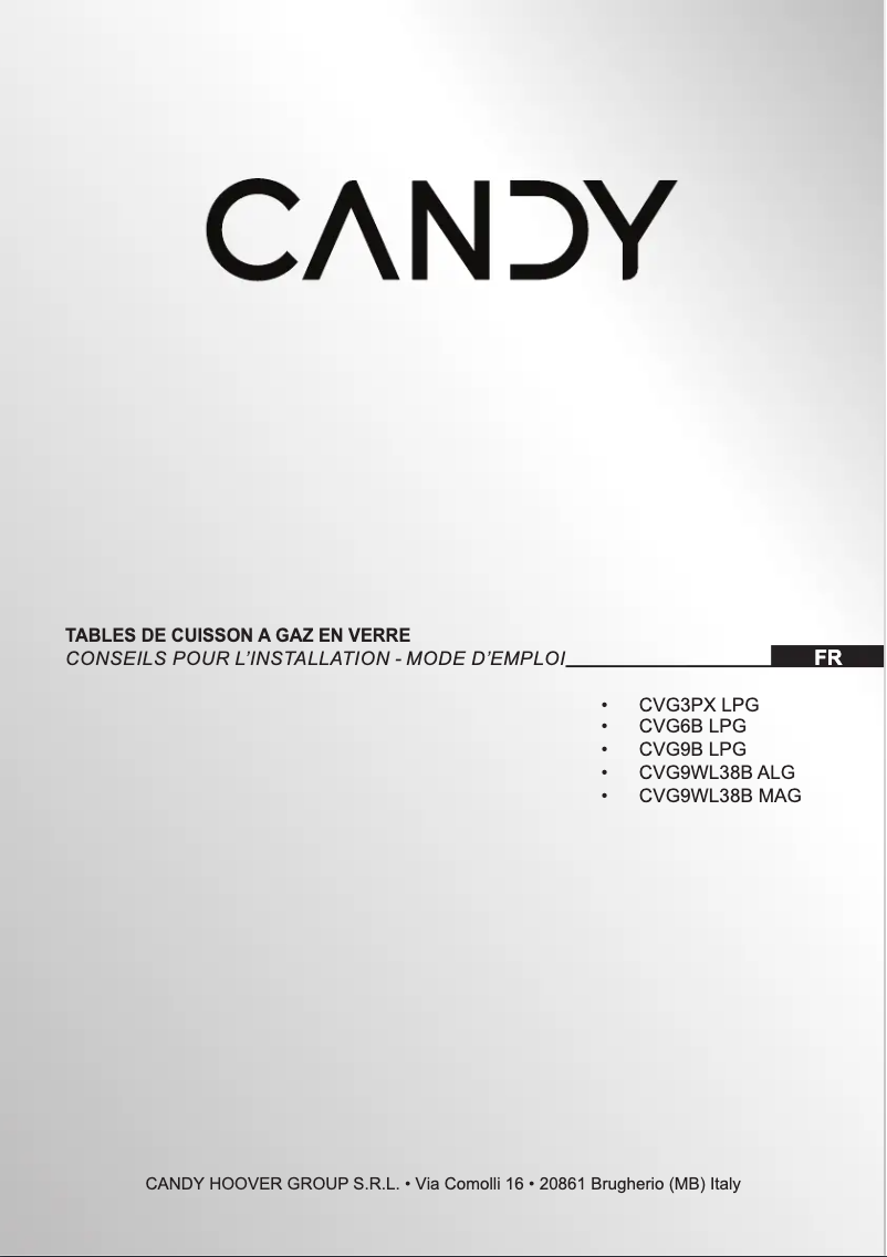 Image de la première page du manuel de l'appareil CVG3PX