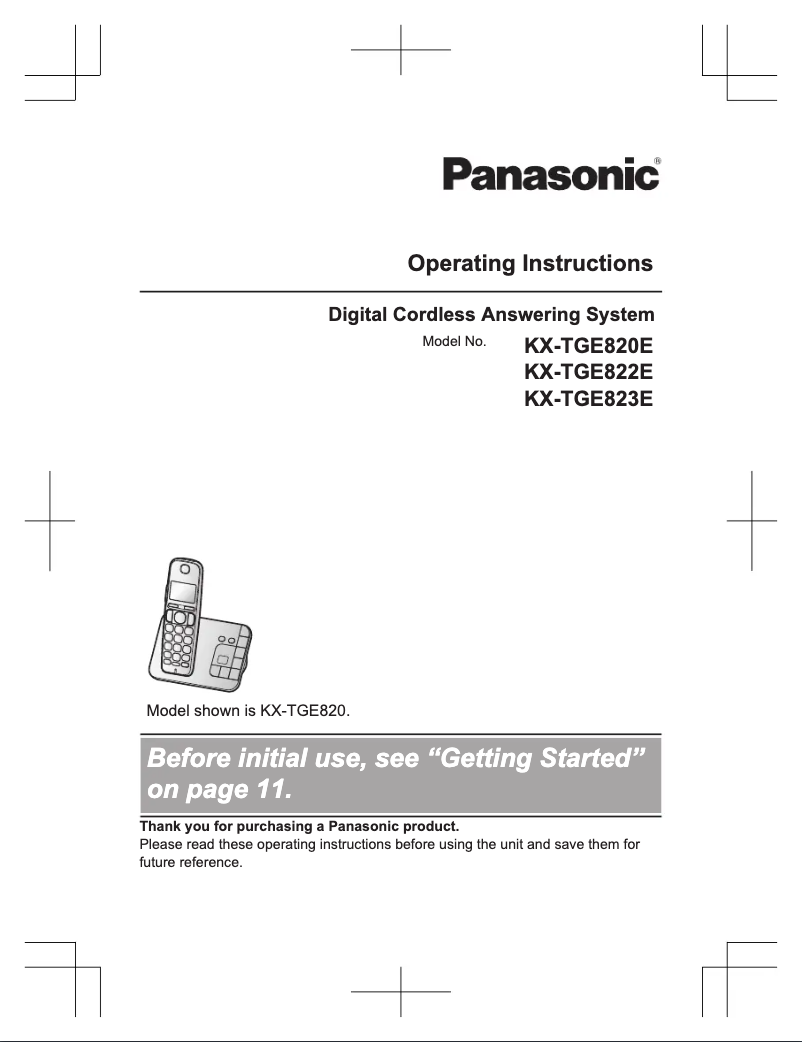 Página 1 del manual Manual de usuario Panasonic KX-TGE822E