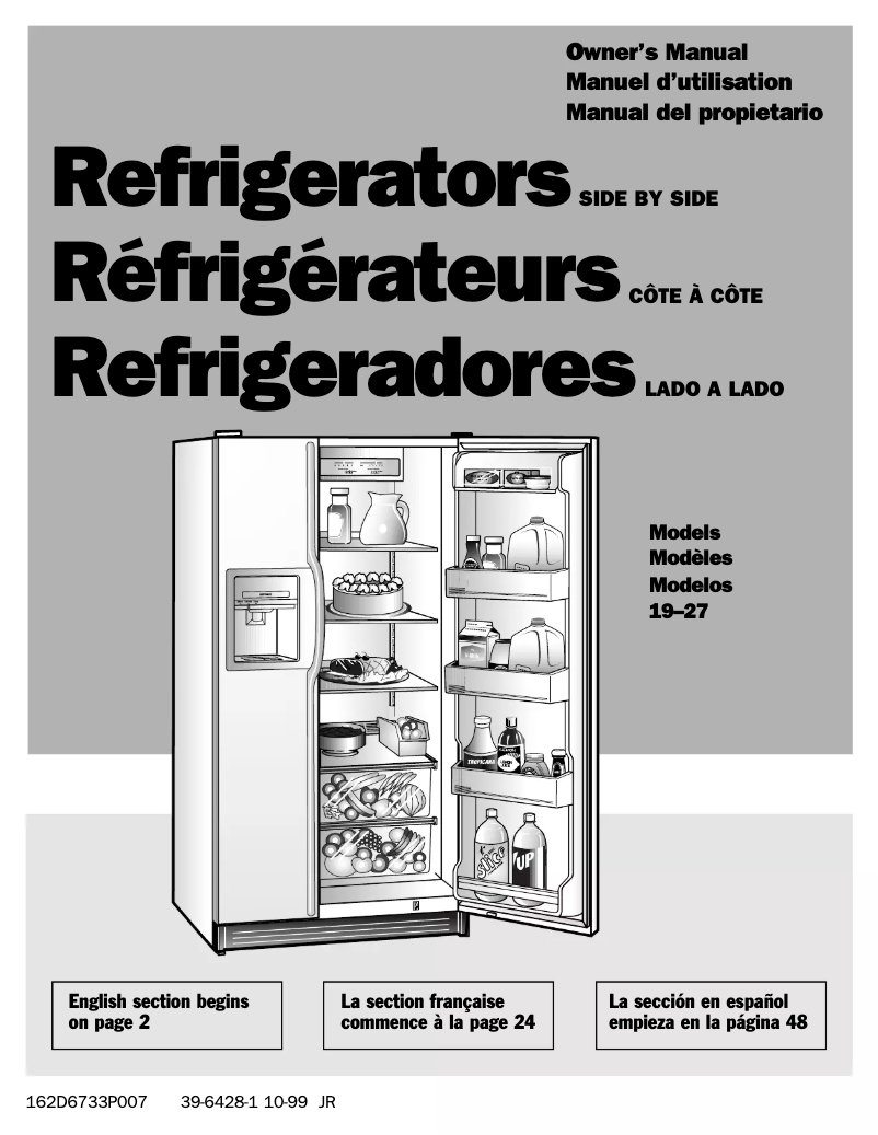 Image de la première page du manuel de l'appareil MSX25GRBWW