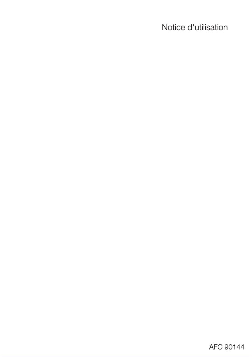 Page 1 de la notice Manuel utilisateur Arthur Martin-Electrolux AFC90144W