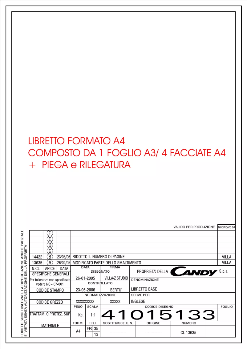 Page 1 de la notice Manuel utilisateur Candy CFU210AA-80