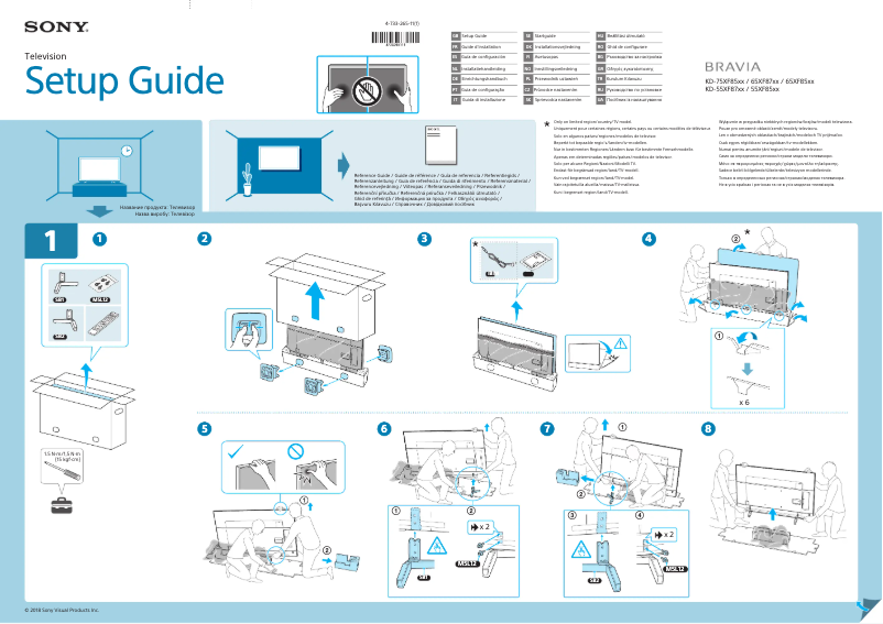 Image de la première page du manuel de l'appareil Bravia KD-55XF8599