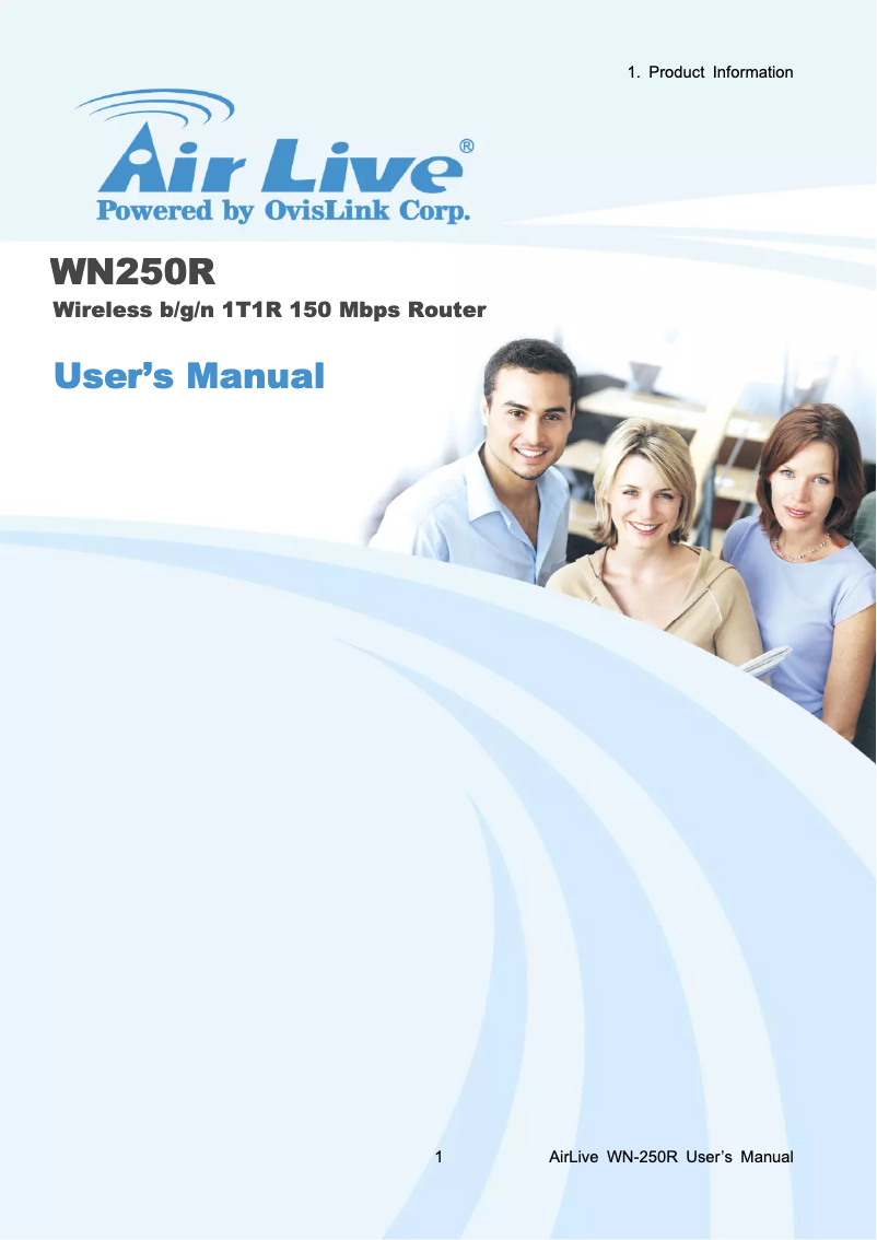 Image de la première page du manuel de l'appareil WN-250R